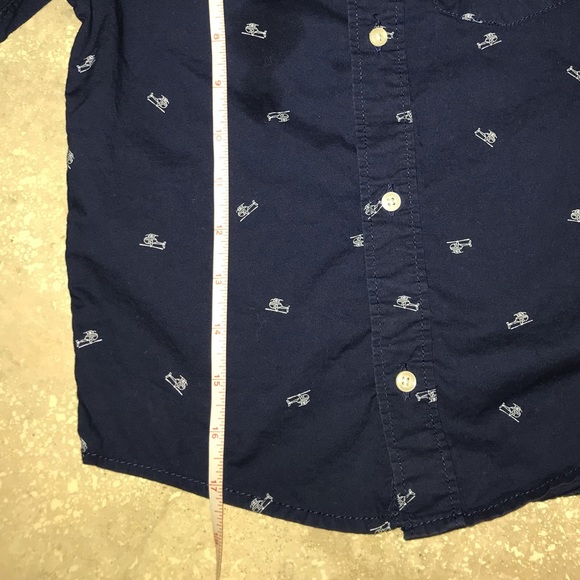 Carter’s 5T navy blue helicopter kids button up - Picture 5 of 7